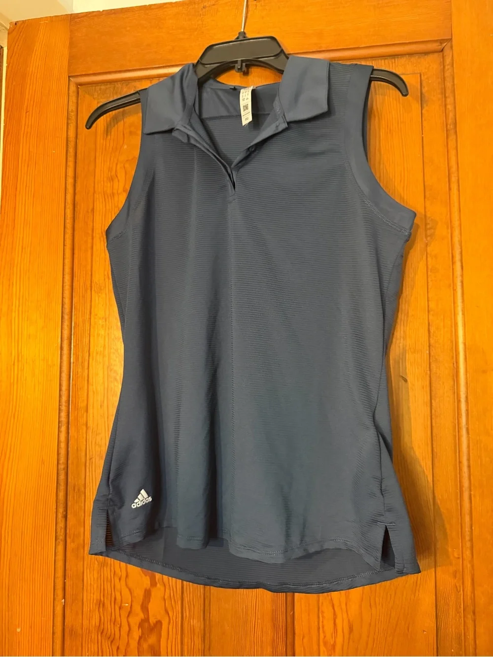 adidas Navy Sleeveless Polo Tank Top